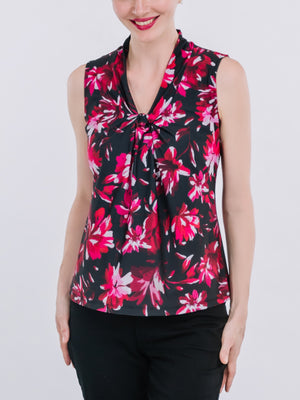 Gathered-Front Sleeveless Top