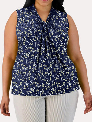 Gathered-Front Sleeveless Top