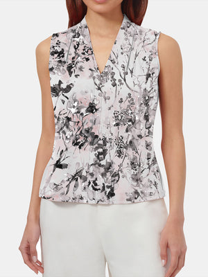 Gathered V-neckline Top