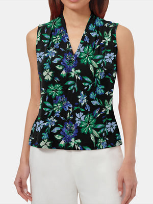 Gathered V-neckline Top