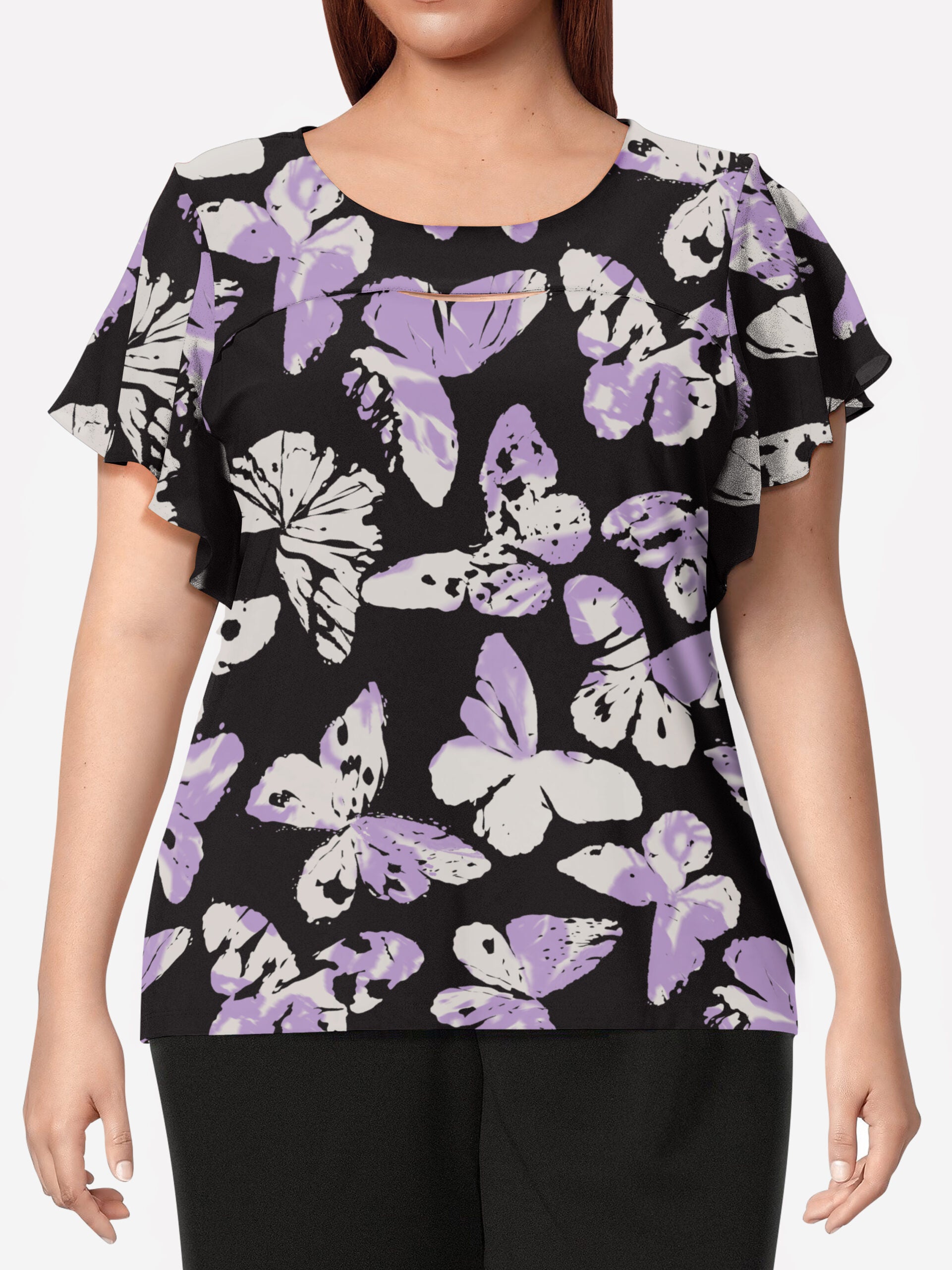 Cutout Short Sleeve Top