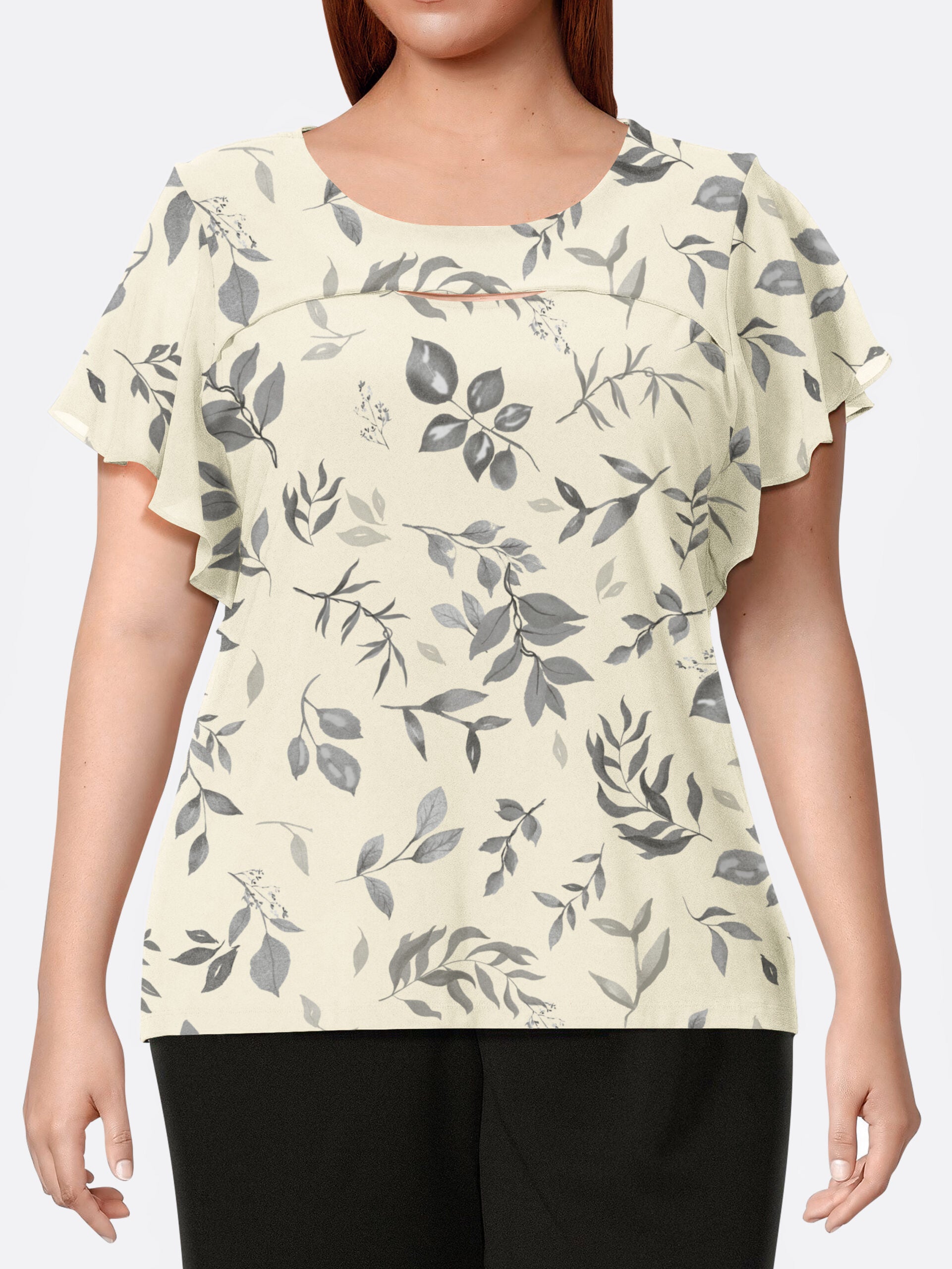 Cutout Short Sleeve Top