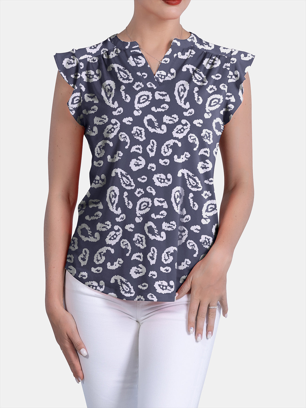 Flutter Cap Sleeve Top