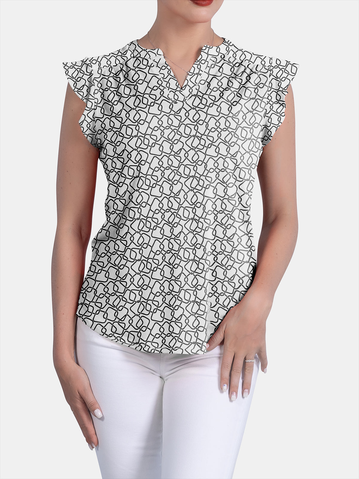 Flutter Cap Sleeve Top