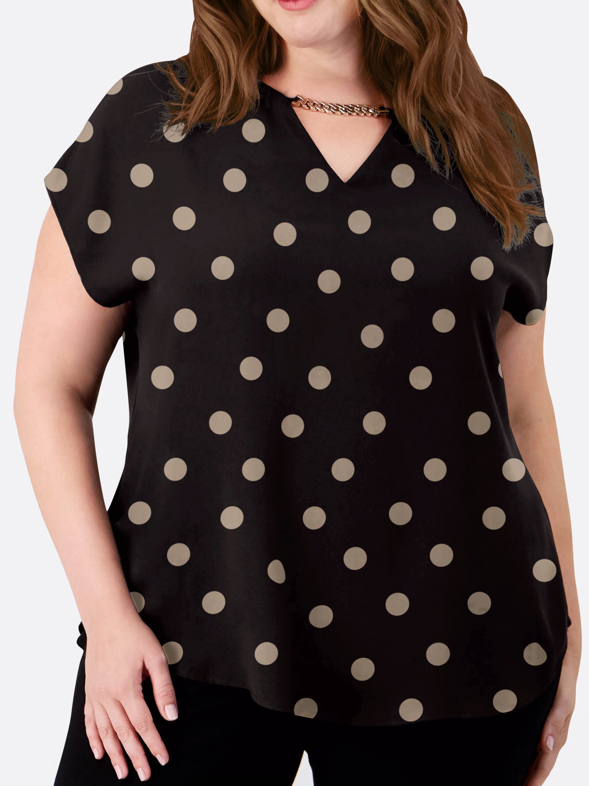 Chain Detail Cap Sleeve Top