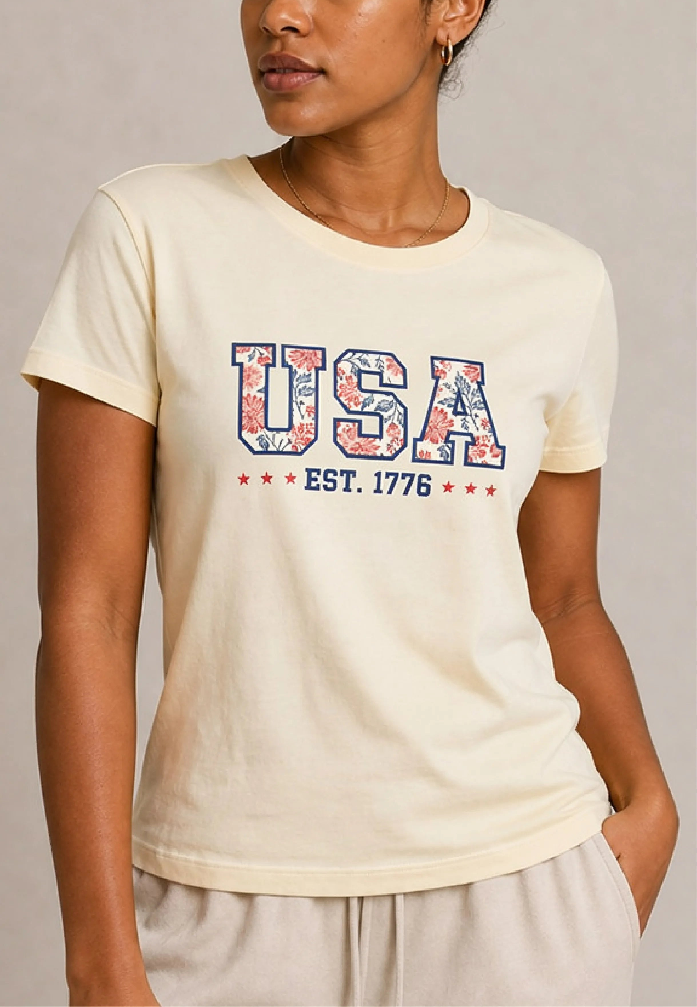 USA Est. 1776 Ivory Tee