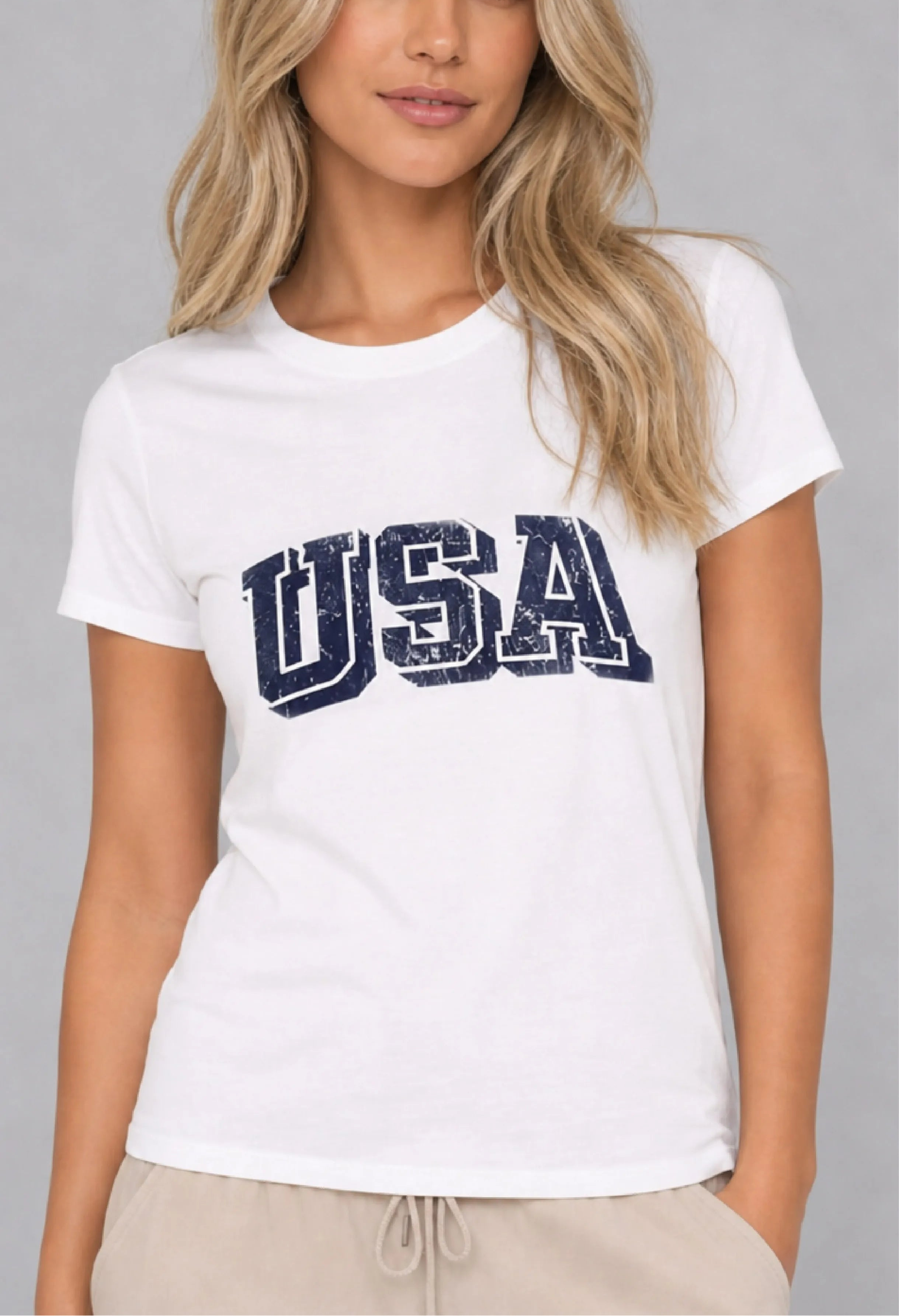 Varsity USA White Tee
