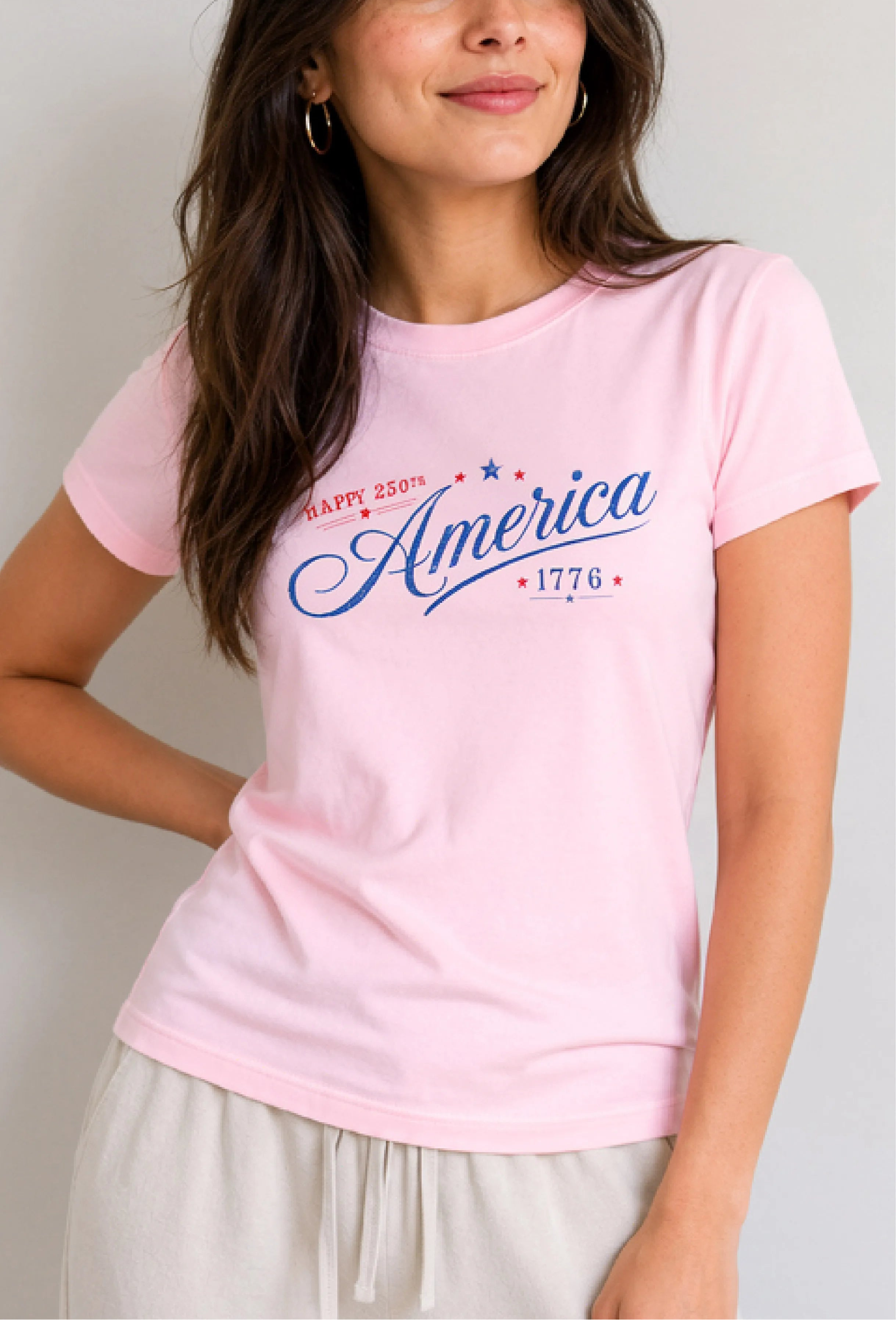 America 1776 Pink Tee