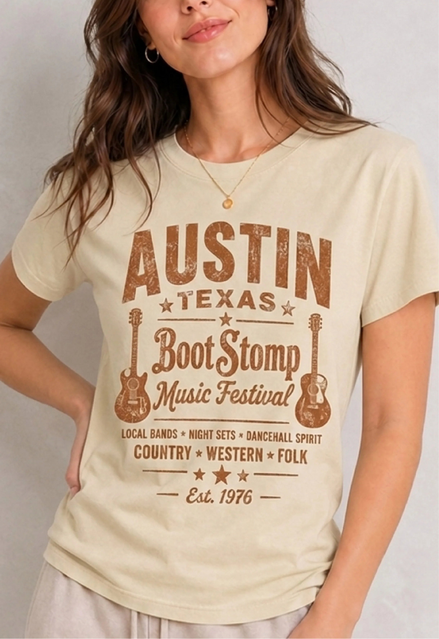 Austin Boot Stomp Graphic Tee