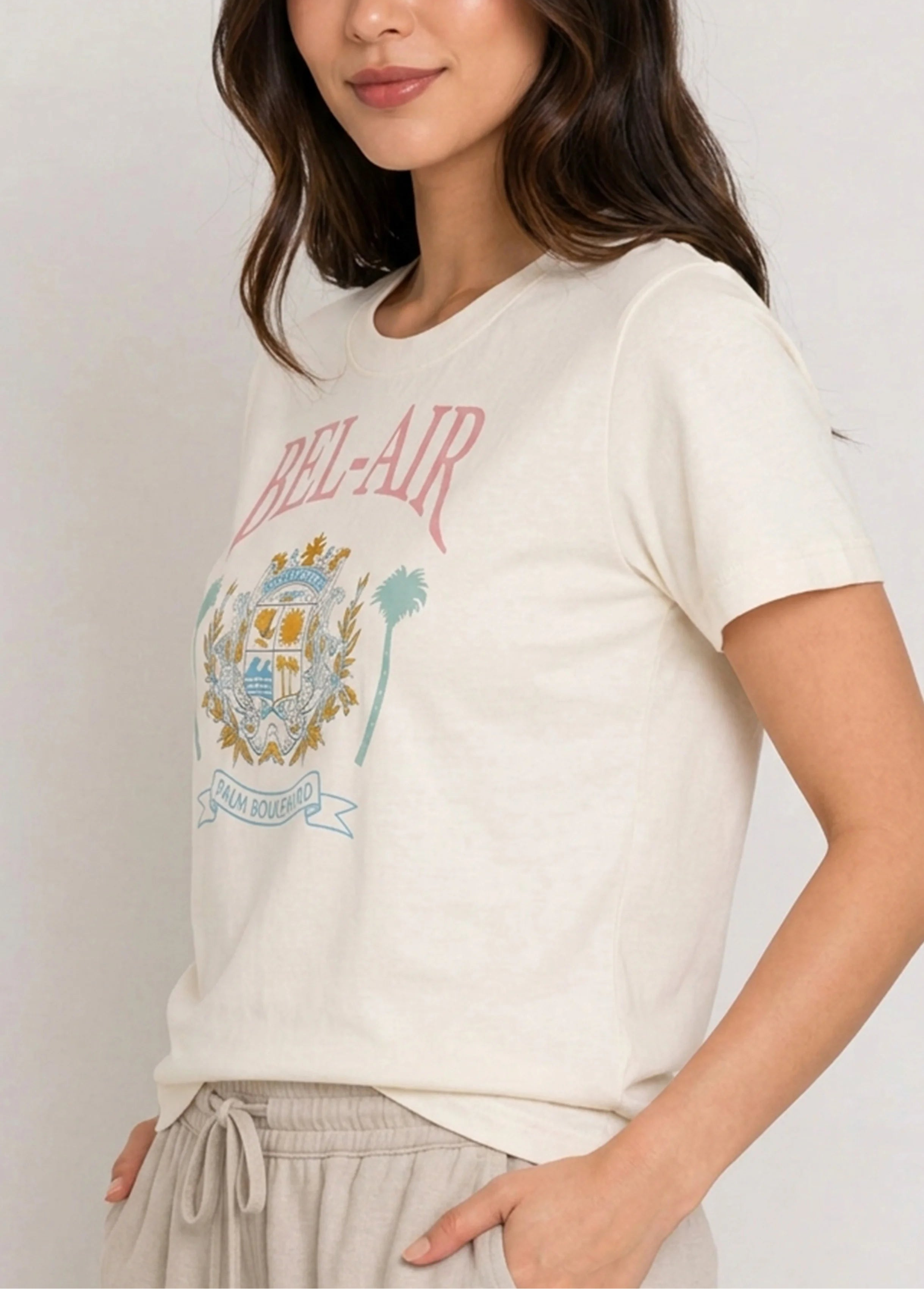 Bel-Air Palm Boulevard Ivory Tee