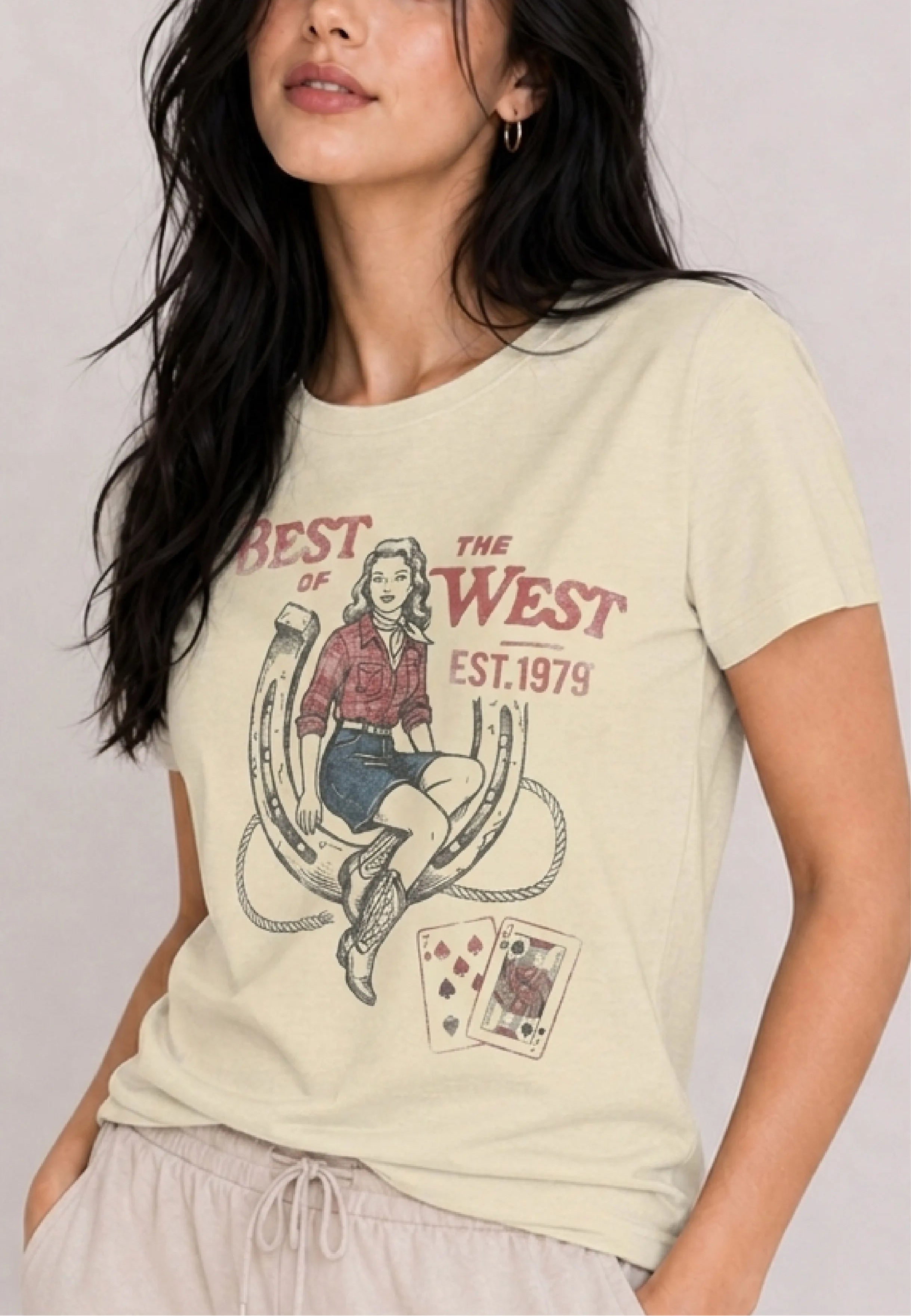 Best of the West Cream Tee