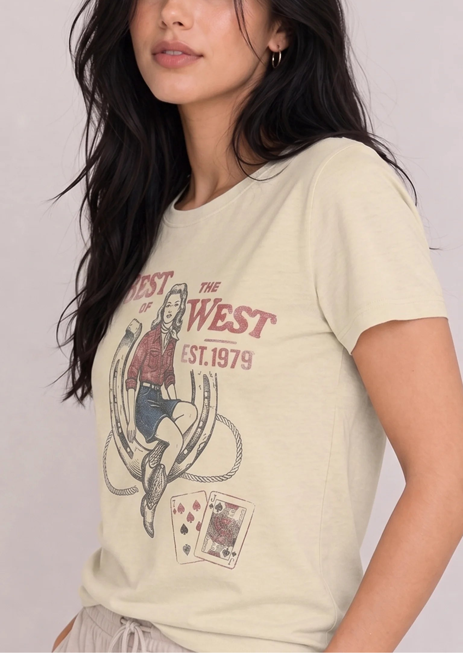 Best of the West Cream Tee