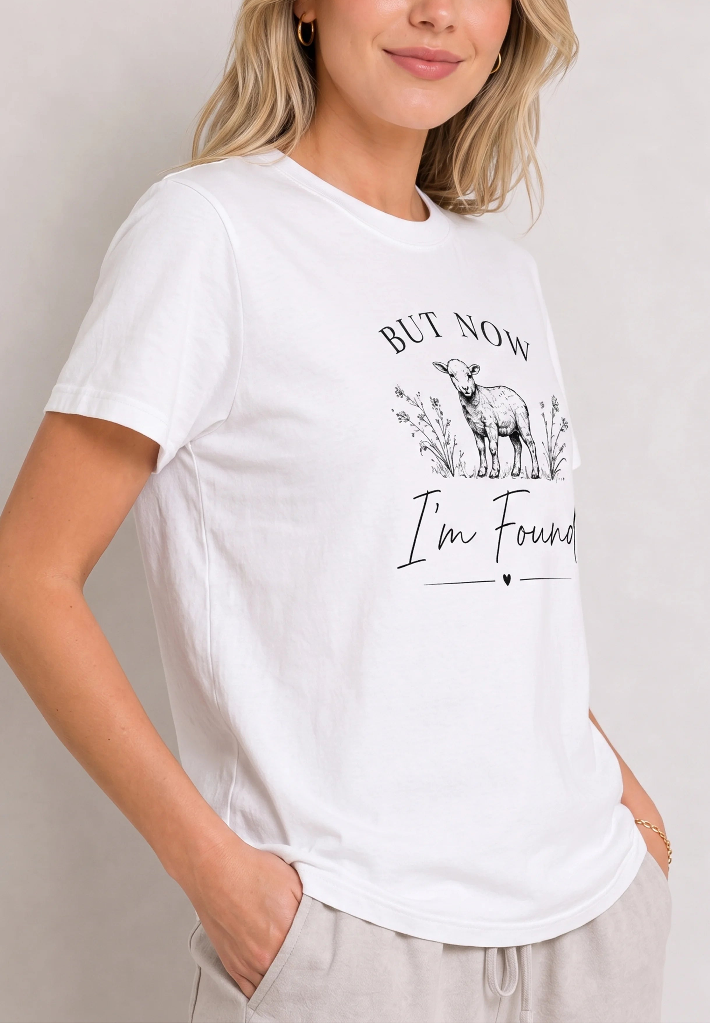 But Now Im Found White Tee
