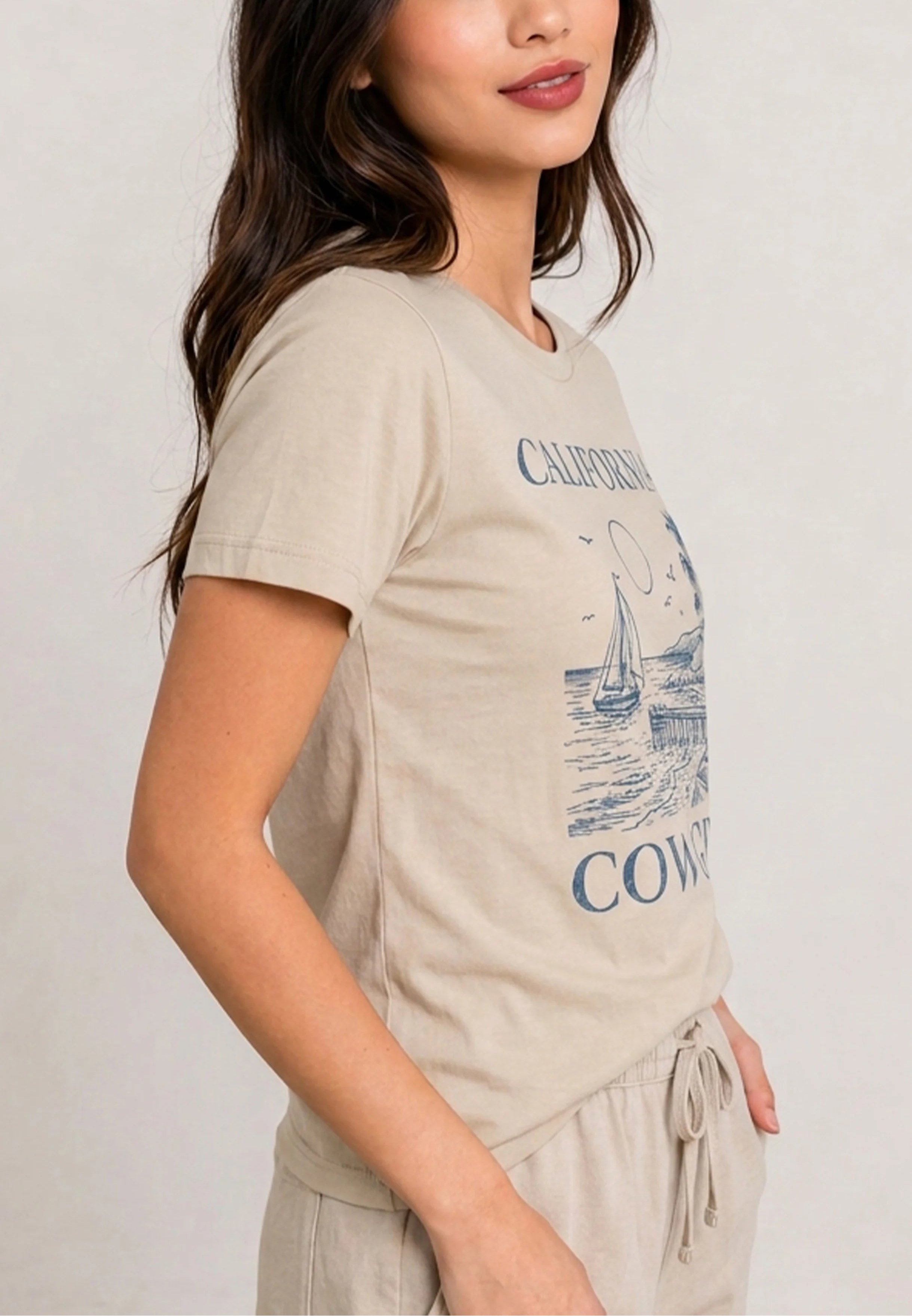 California Cowgirl Sand Tee