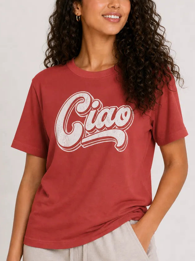 Ciao Brick Red Tee