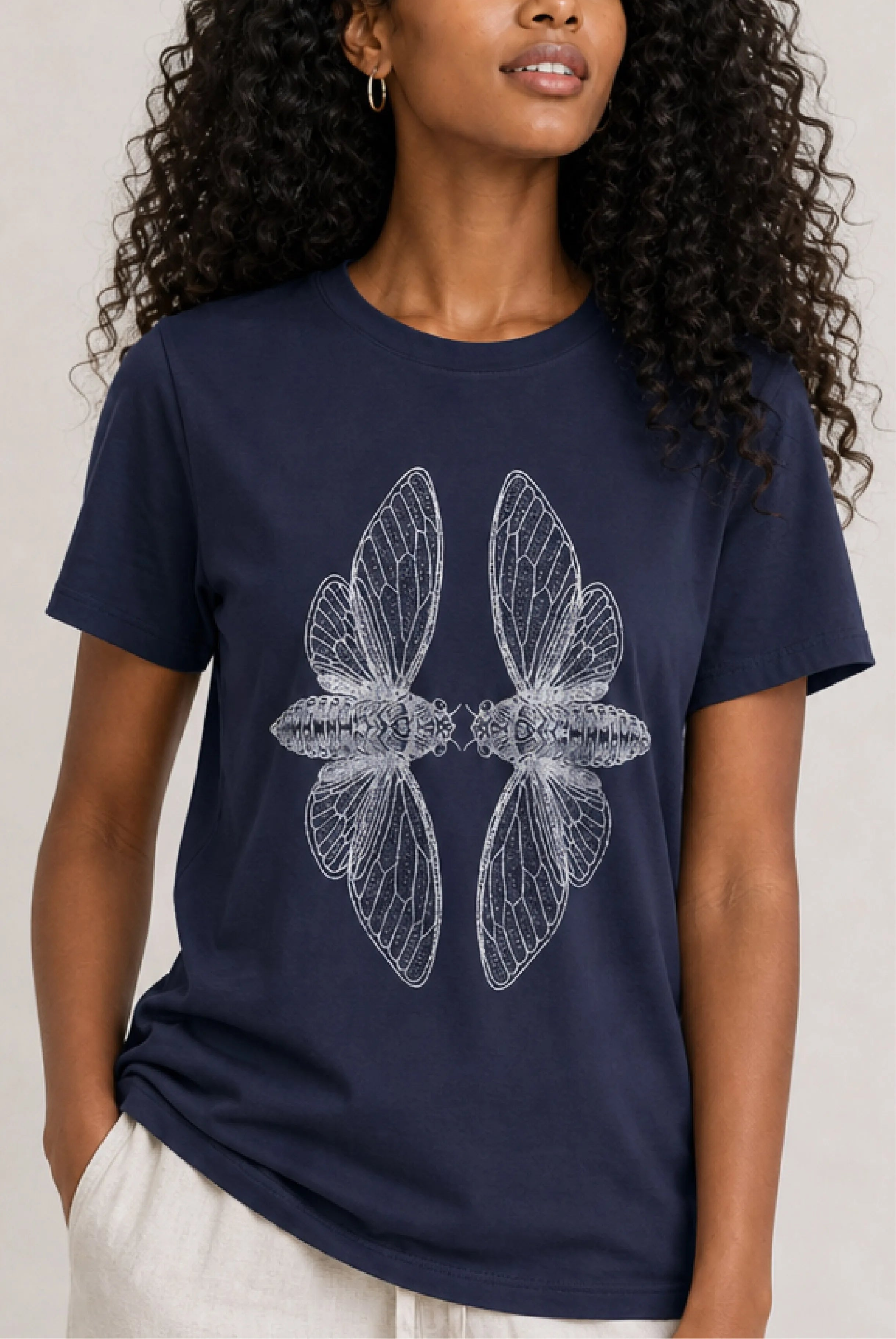 Cicada Wings Navy Tee