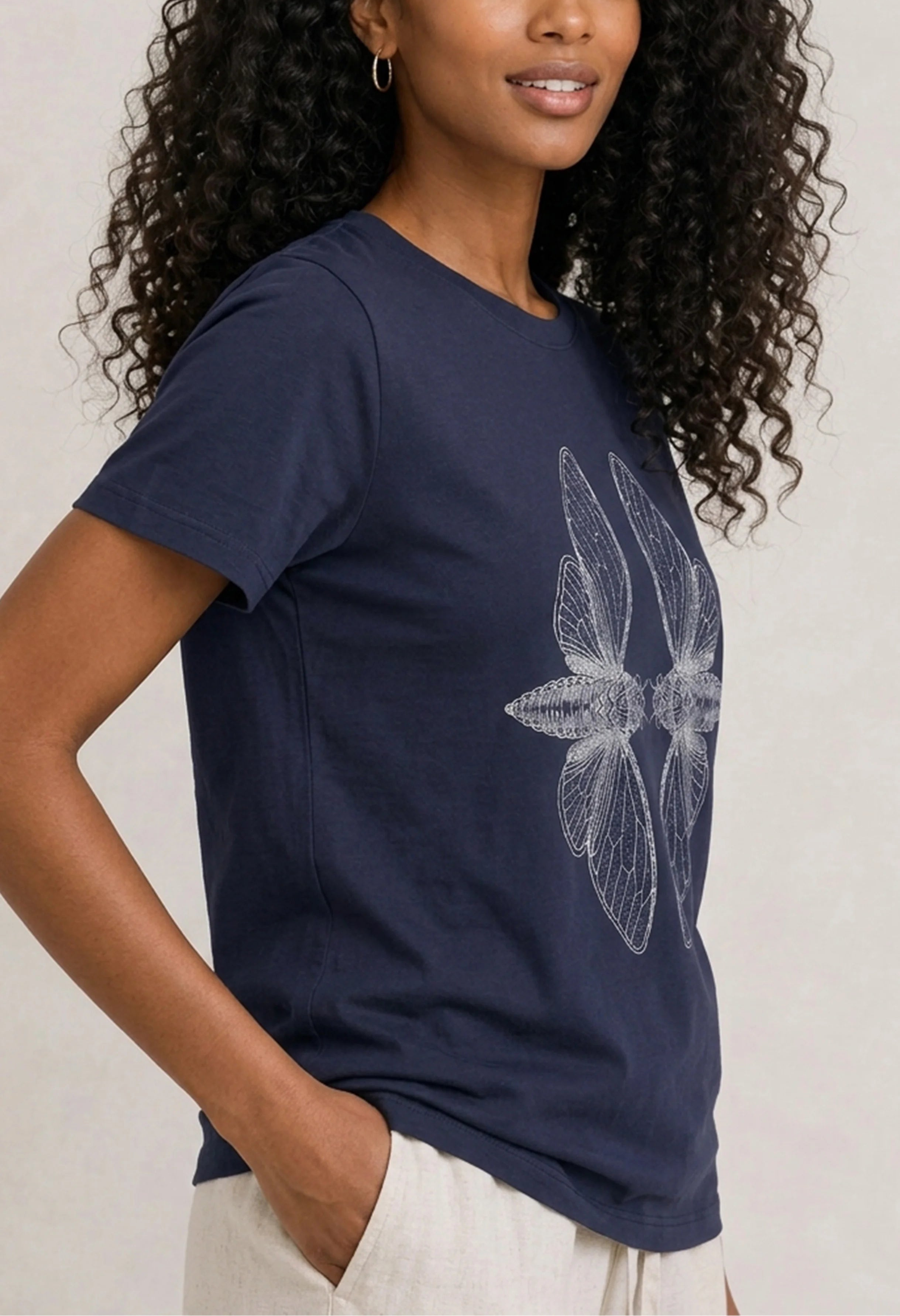 Cicada Wings Navy Tee