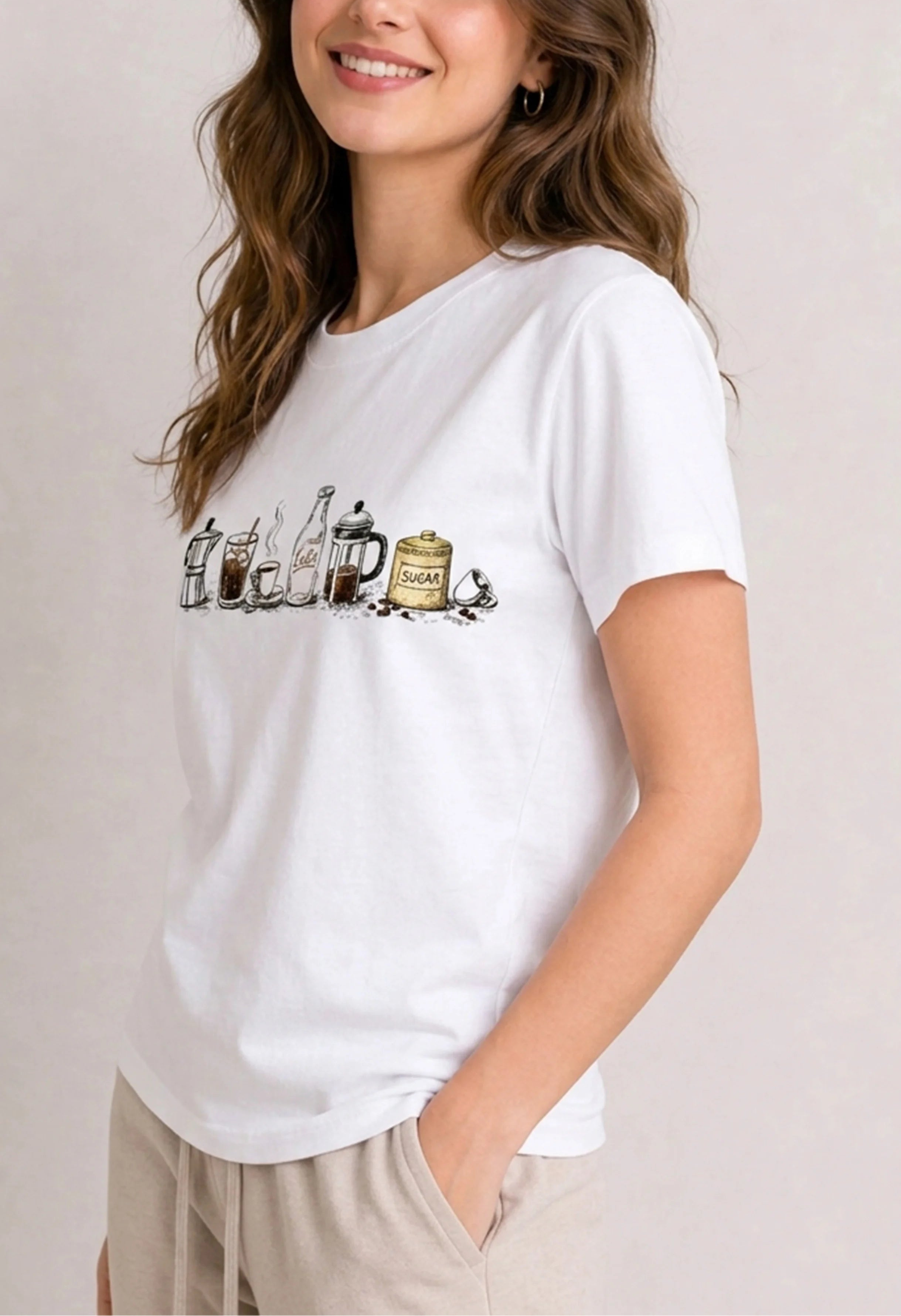 Coffee Selection White Tee