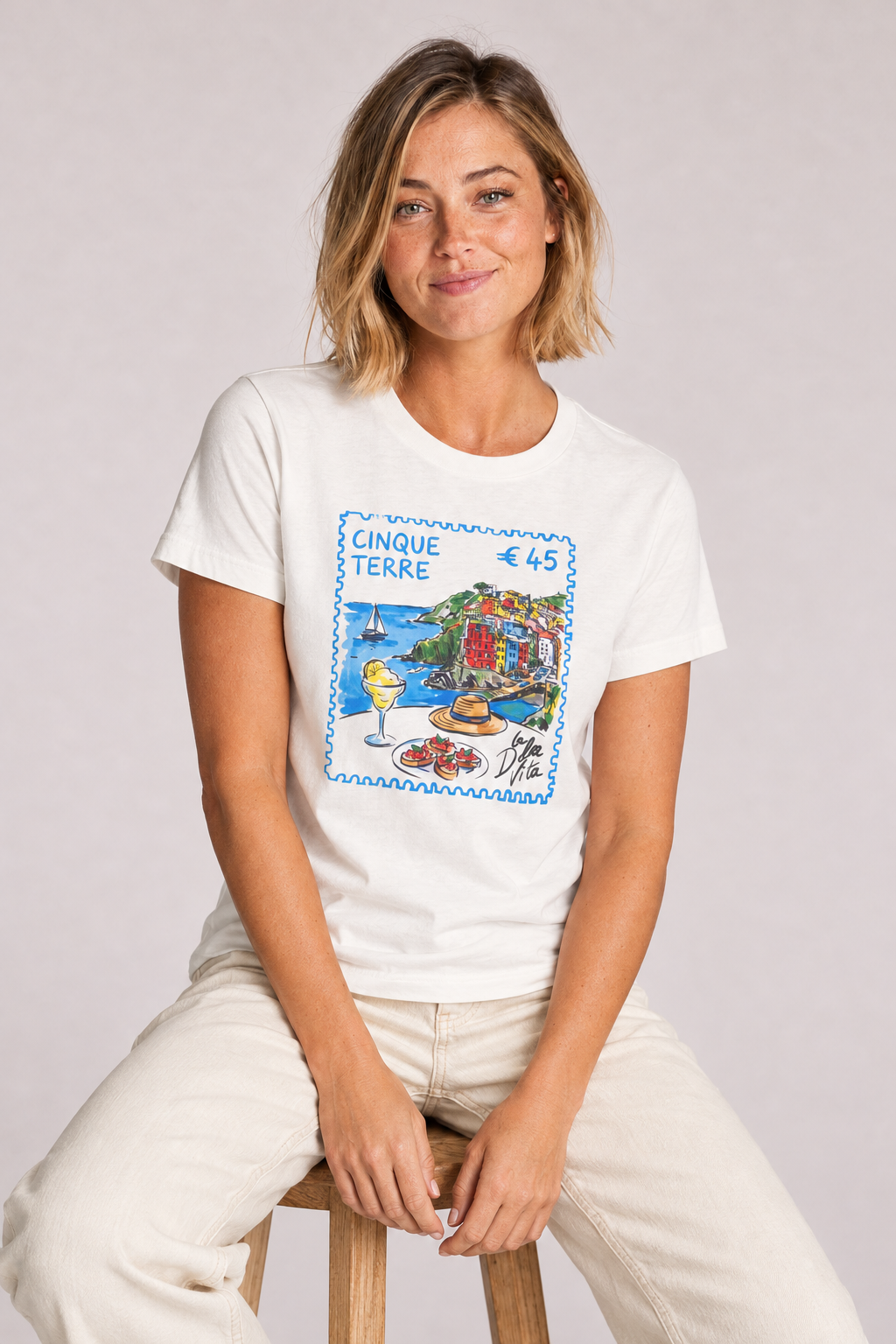 Cinque Terre Italy Travel Postcard T-Shirt