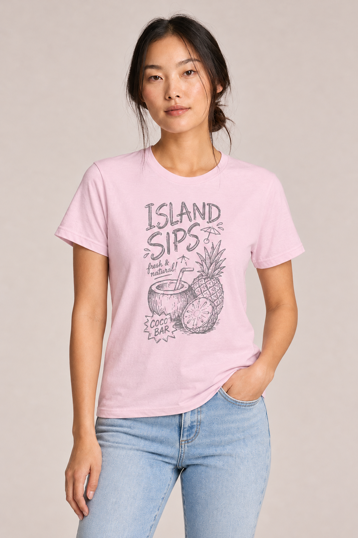 Island Sips Pineapple Cocktail T-Shirt