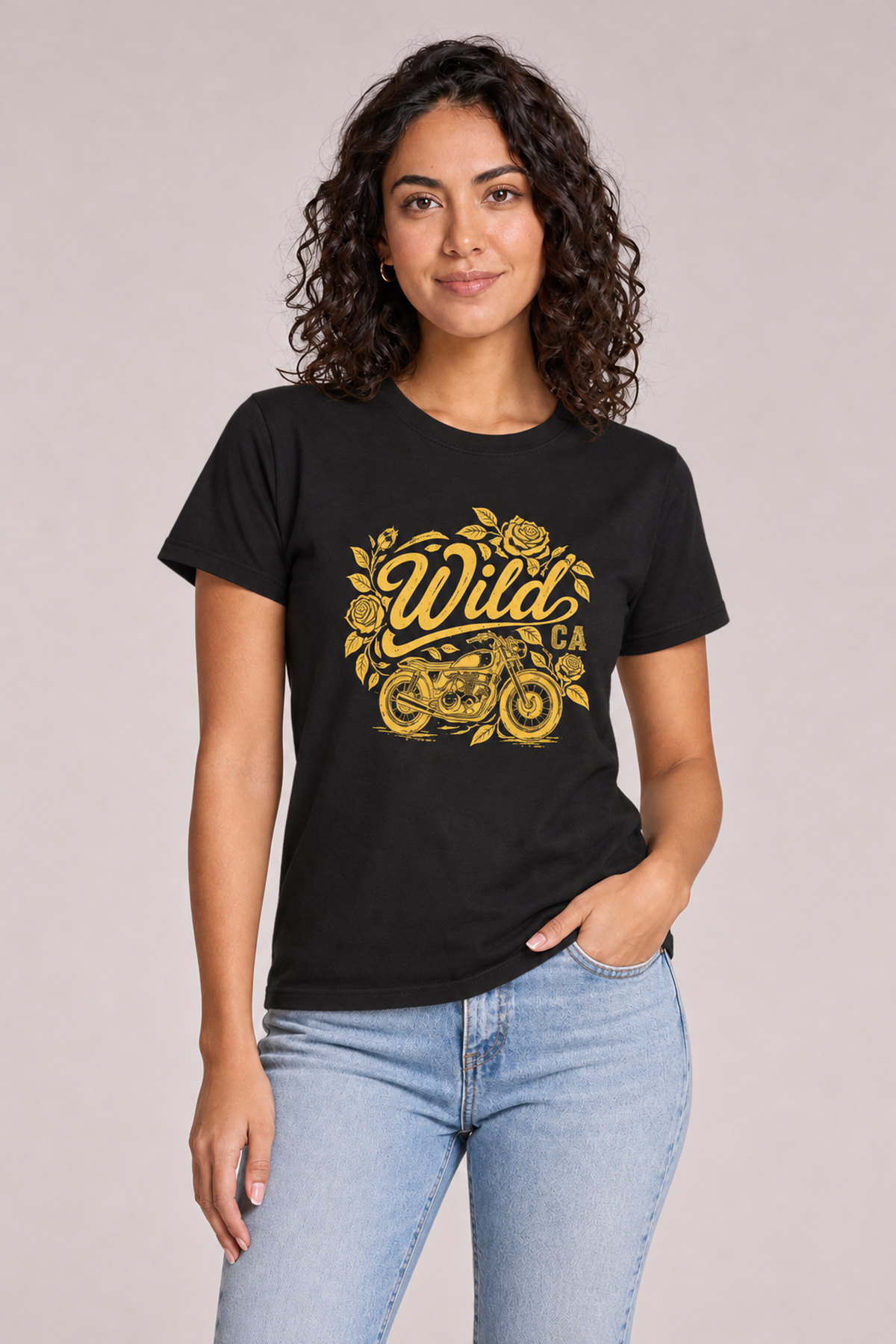 Wild Motorcycle Graphic Tee – Vintage Biker Floral Shirt