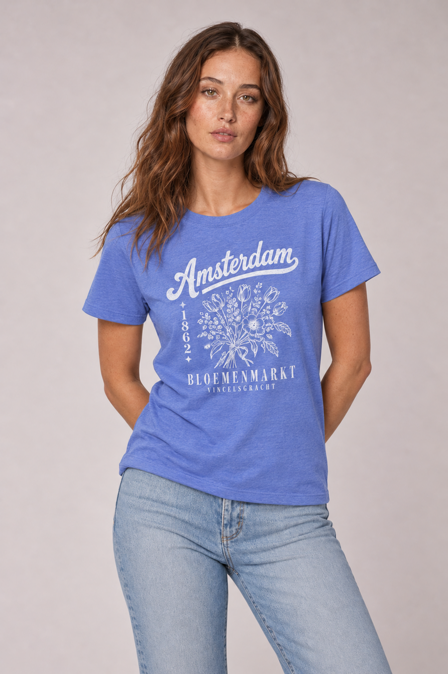 Amsterdam Bloemenmarkt Floral Graphic Tee