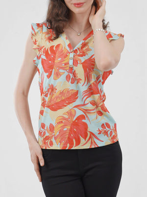 Flutter Cap Sleeve Top