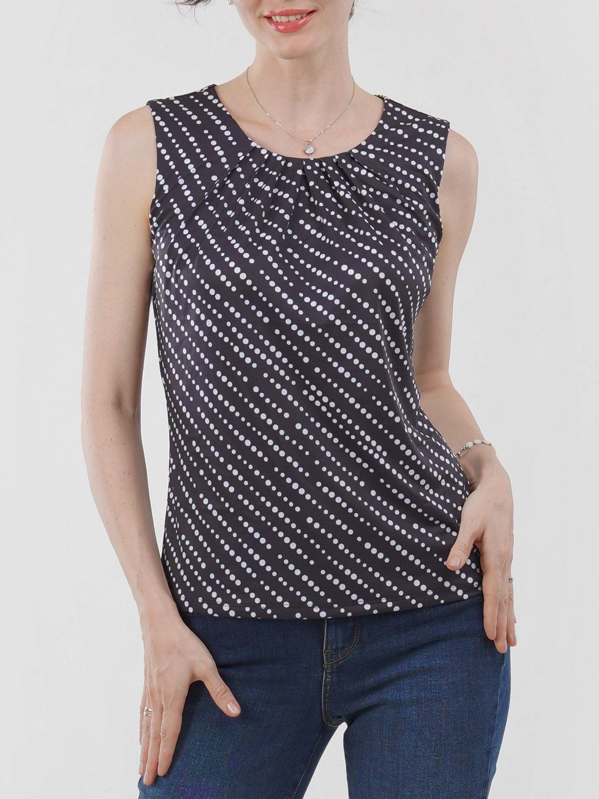 pleated-neckline-top-sleeveless