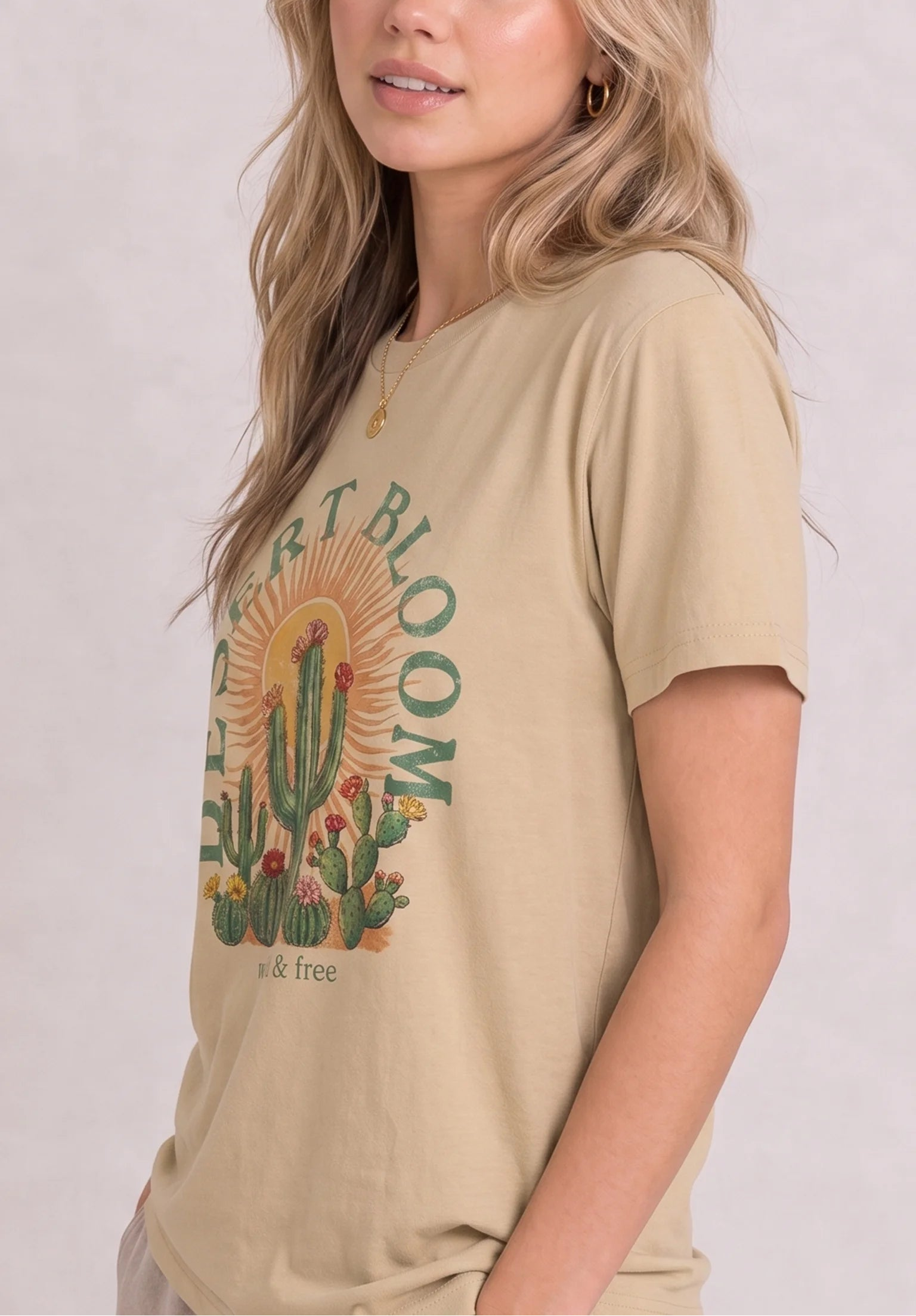 Desert Bloom Beige Tee