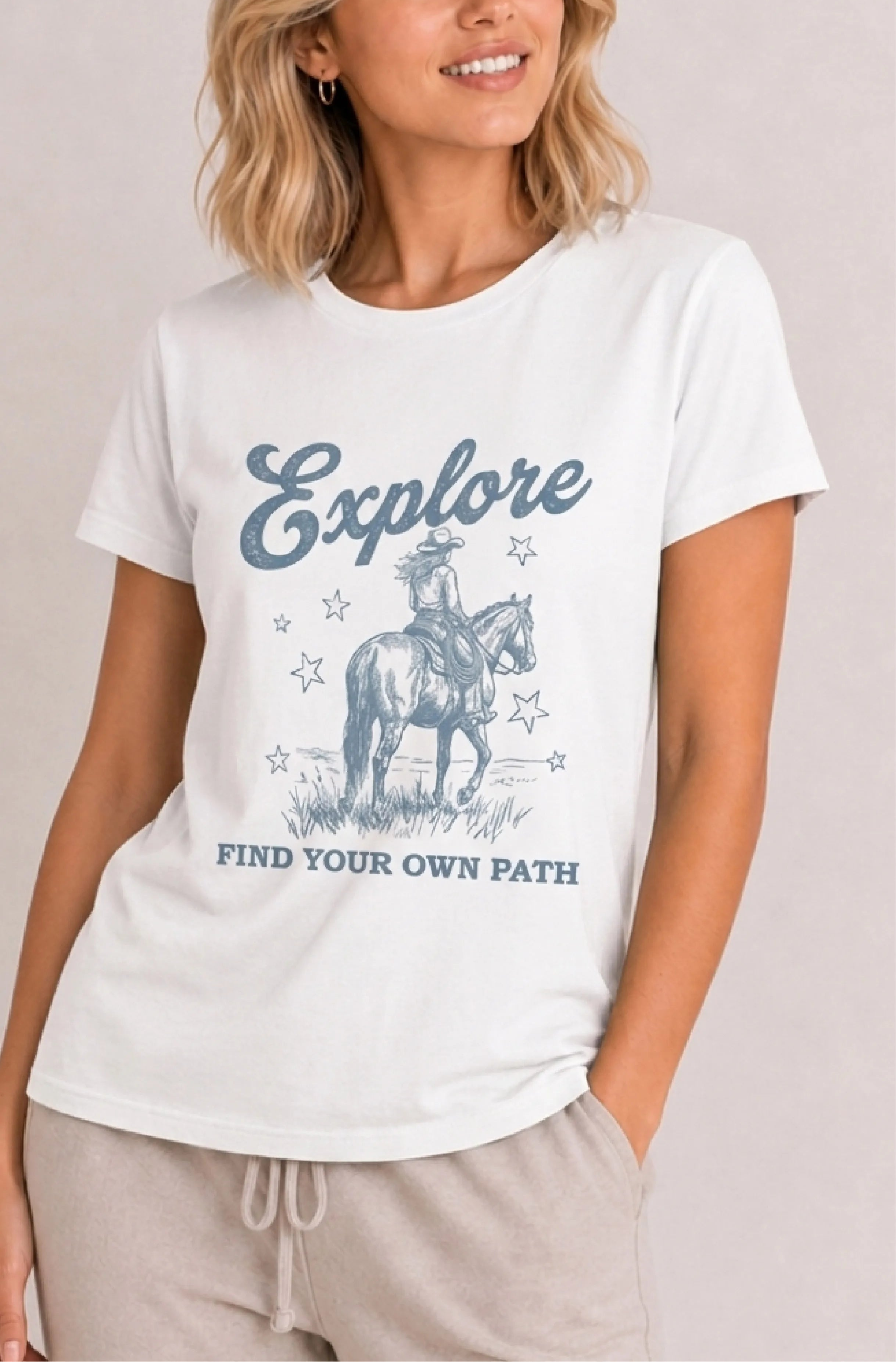 Explore White Tee