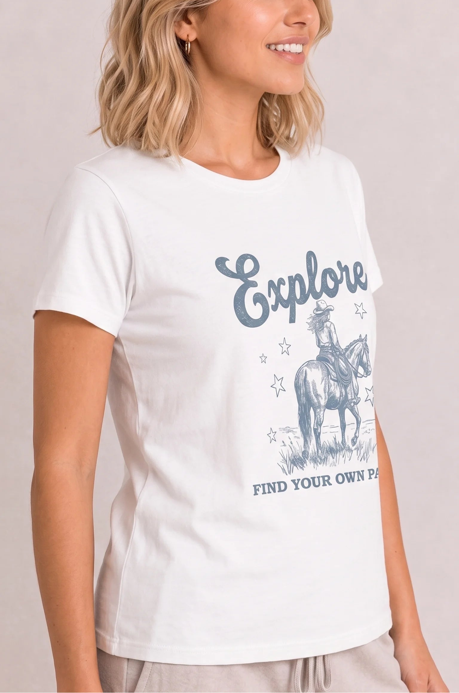Explore White Tee