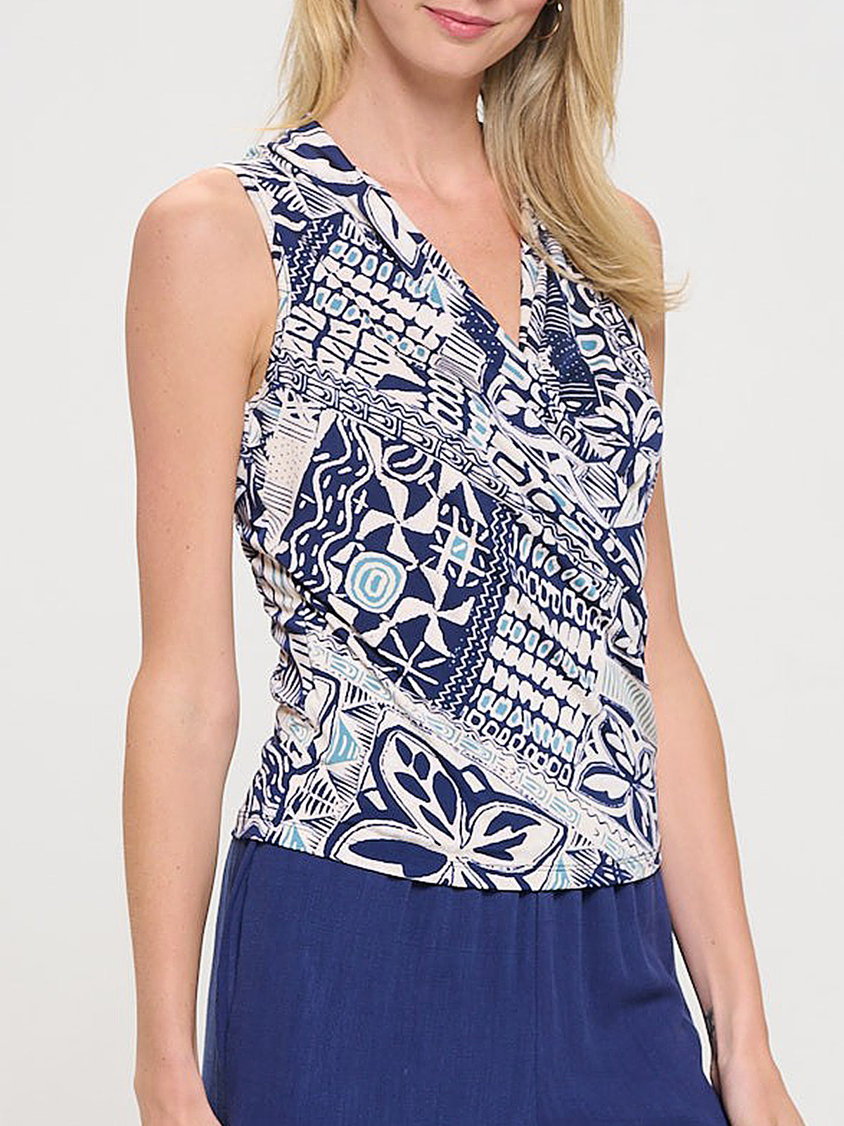 Surplice Sleeveless Top