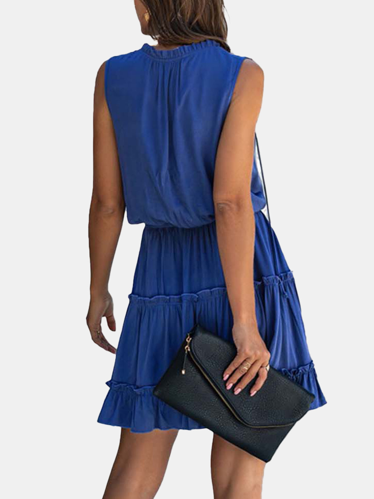 Sleeveless Drawstring Mini Dress