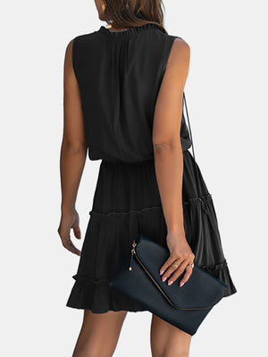 Sleeveless Drawstring Mini Dress
