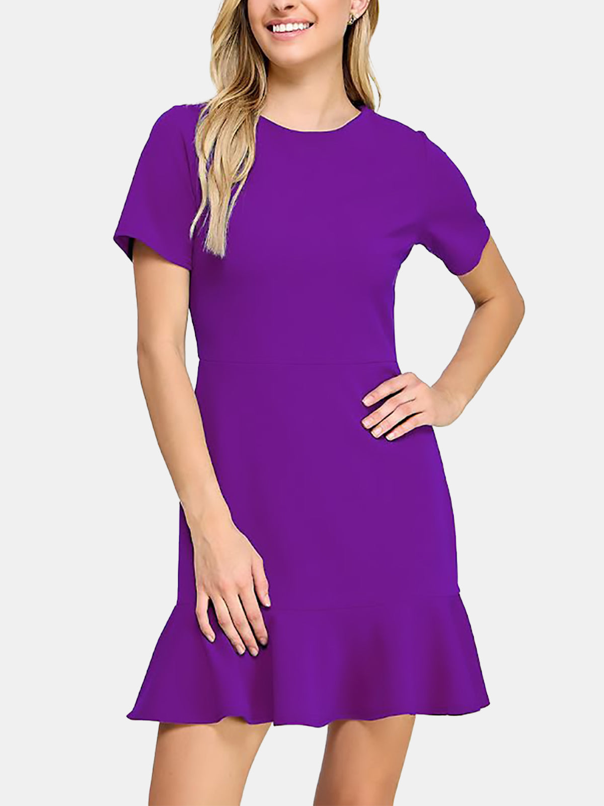 fluted-hem-dress