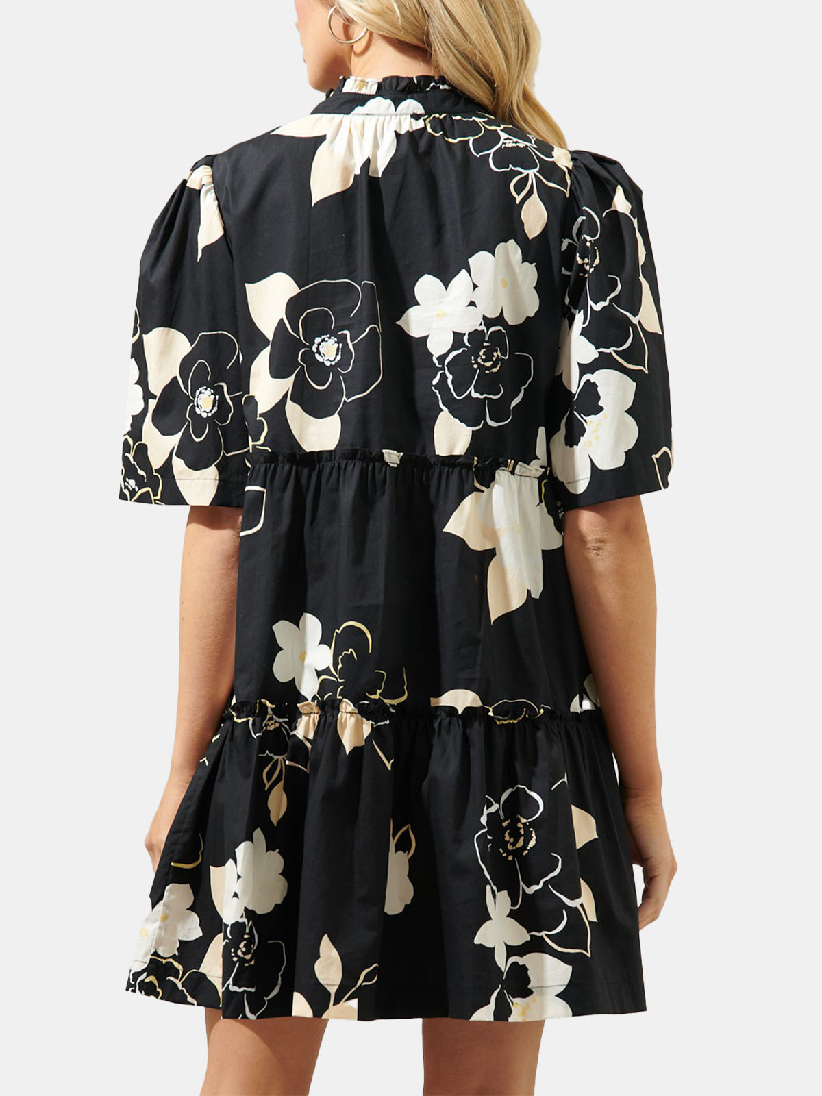 Split Neckline Shift Dress