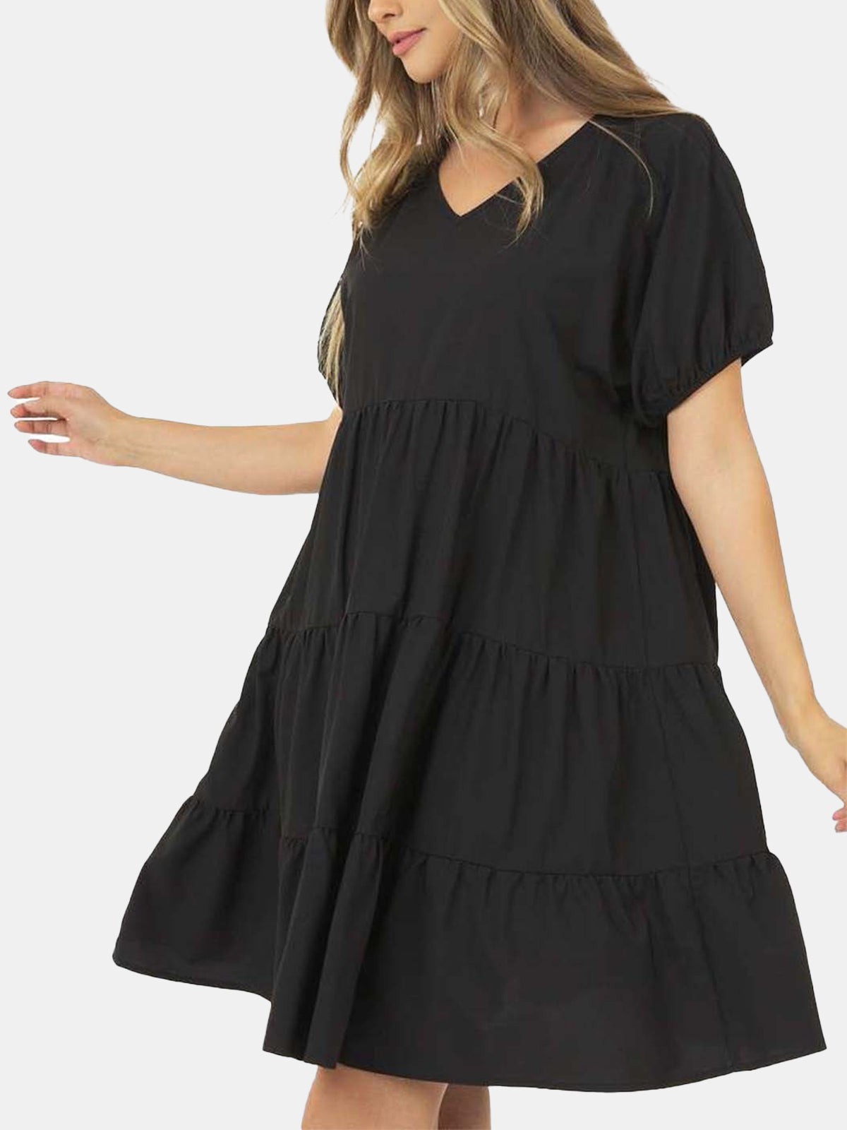 Basic Short Neck Dress Layers