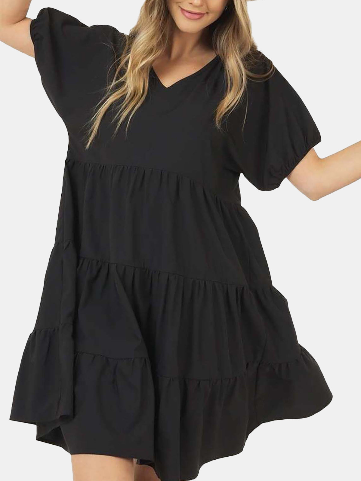 Basic Short Neck Dress Layers