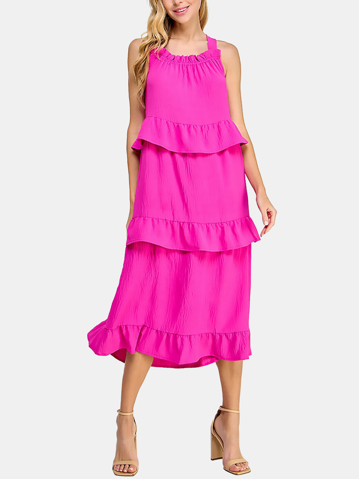 Ruffled Midi Dress