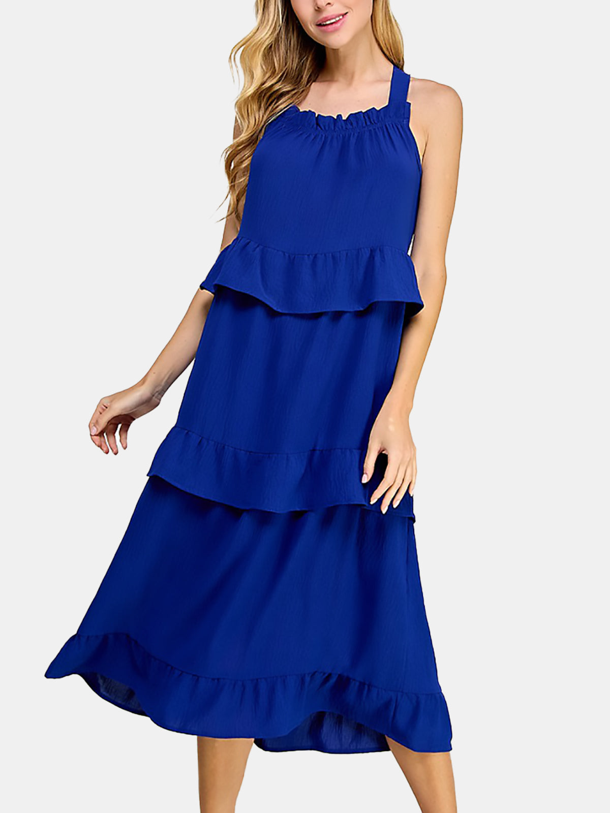 Ruffled Midi Dress