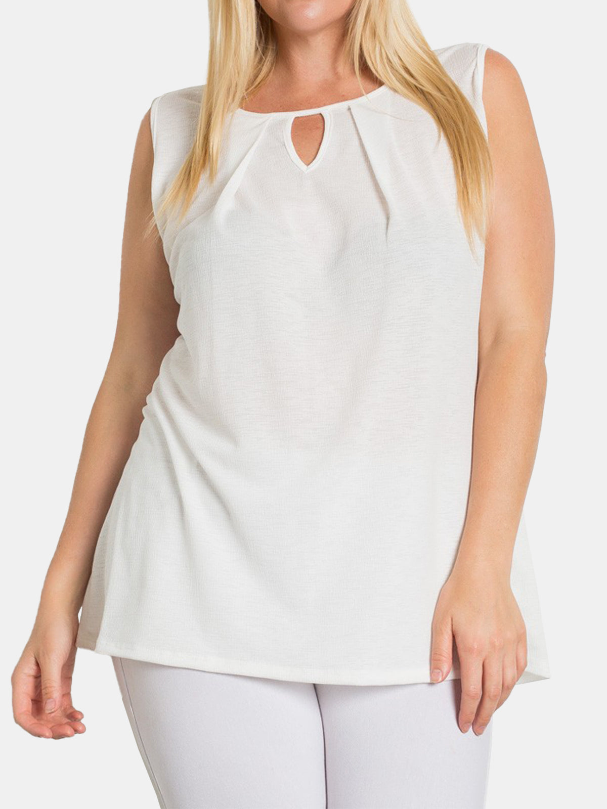 Plus Size Keyhole Knit Top