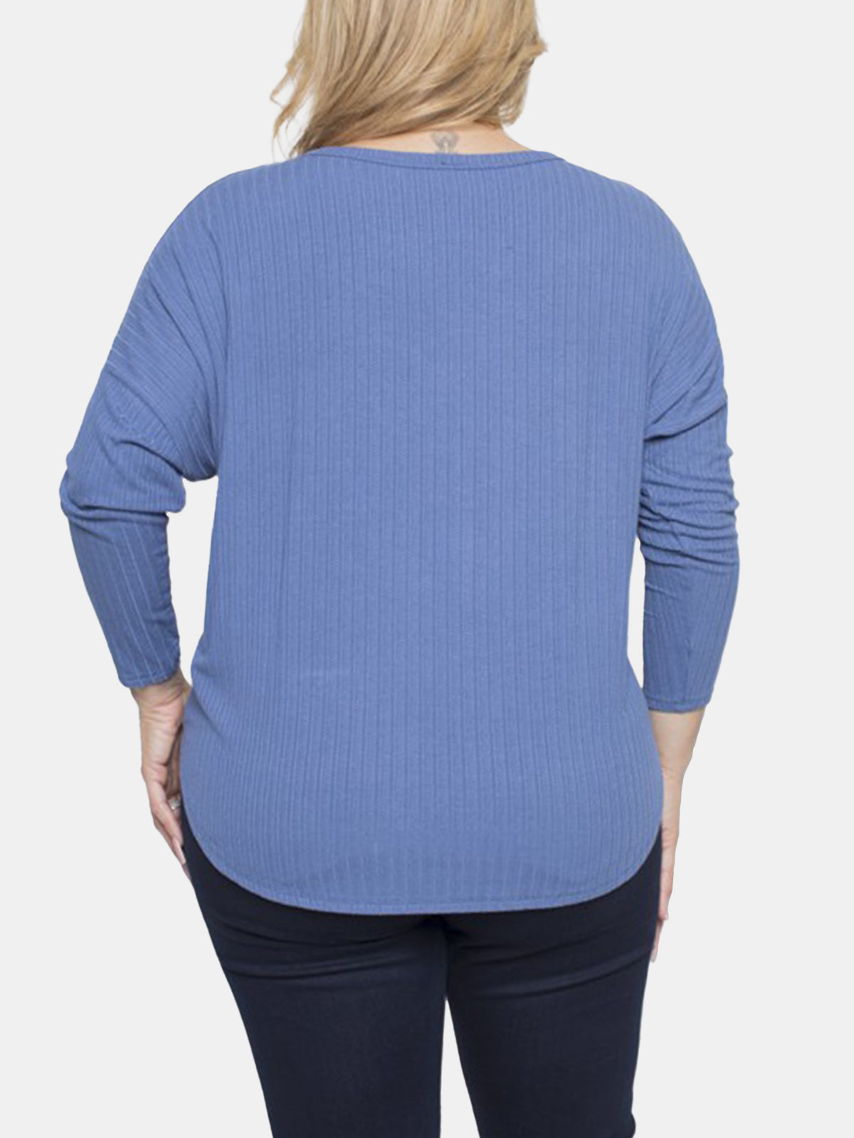 Plus Size Front Tie Knit Top