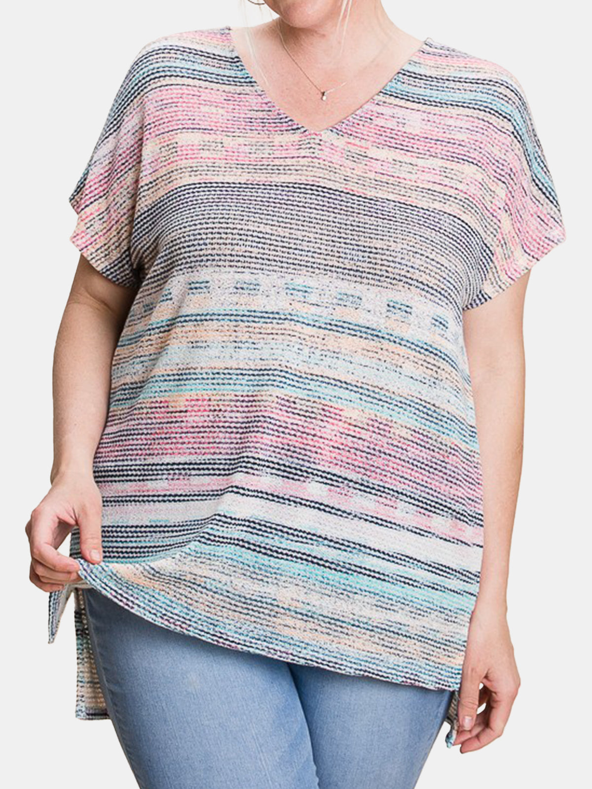 Plus Size Relaxed V-Neck Top