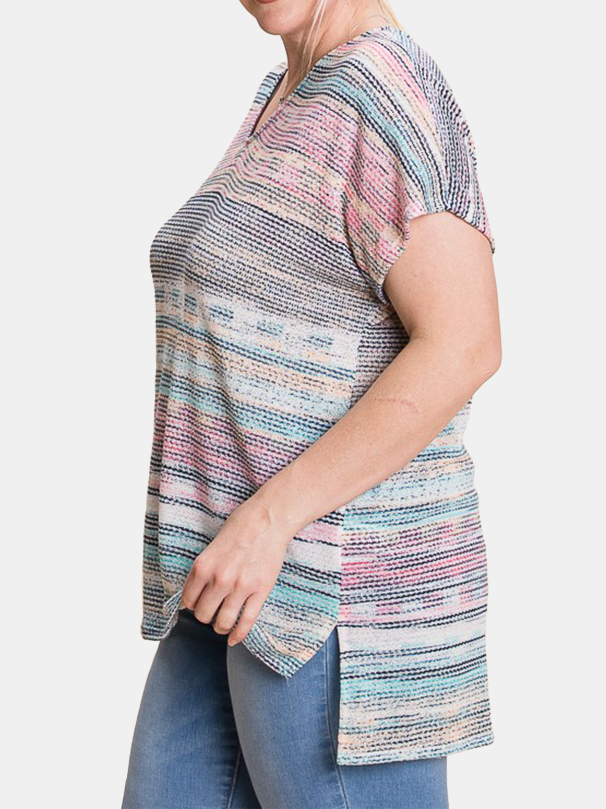 Plus Size Relaxed V-Neck Top