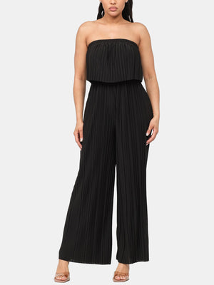 Pleated Off Shoulder Jumpsuit
