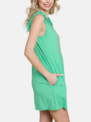 Shoulder Knot Baggy Romper