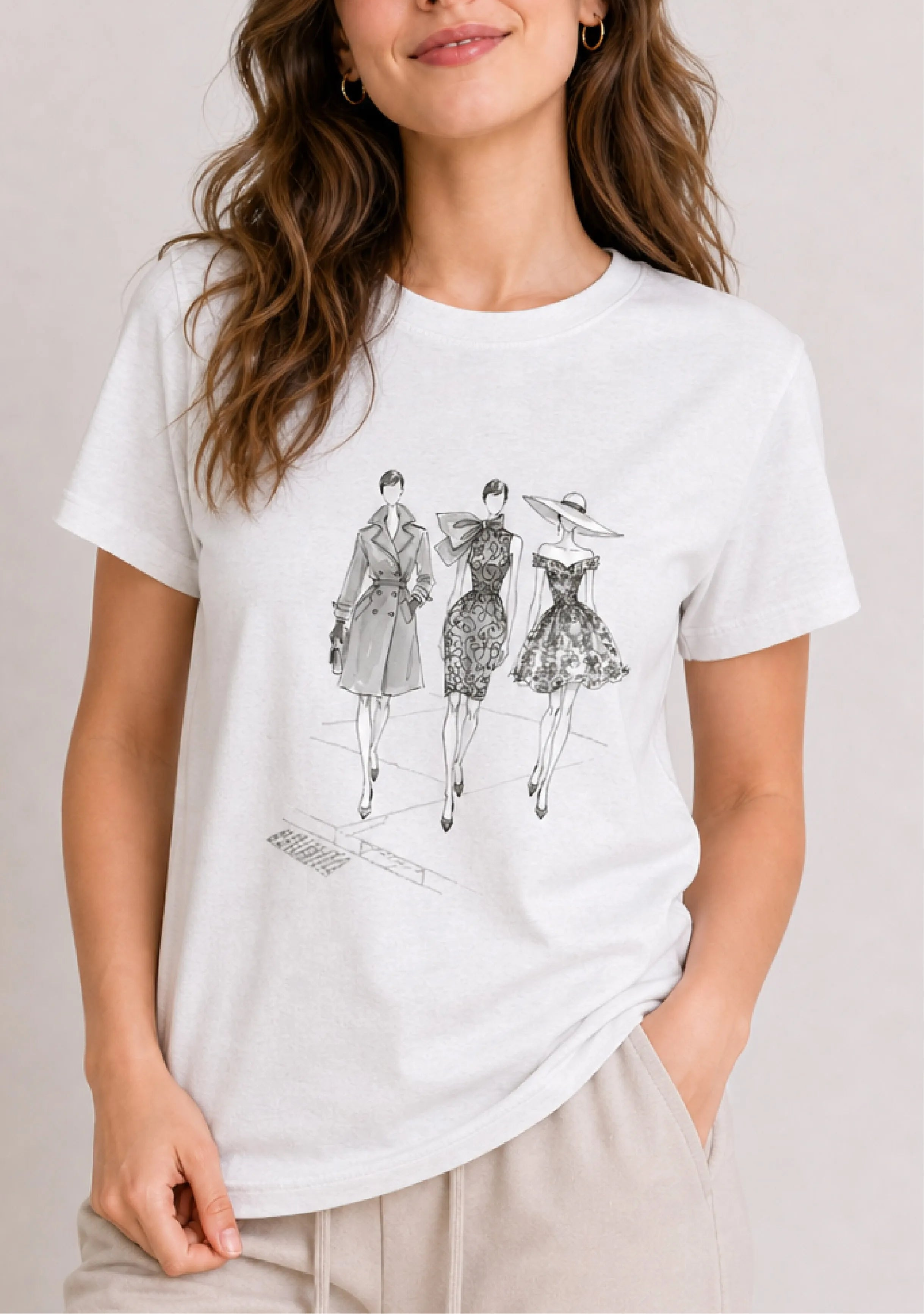 Fashion Sketch White Tee