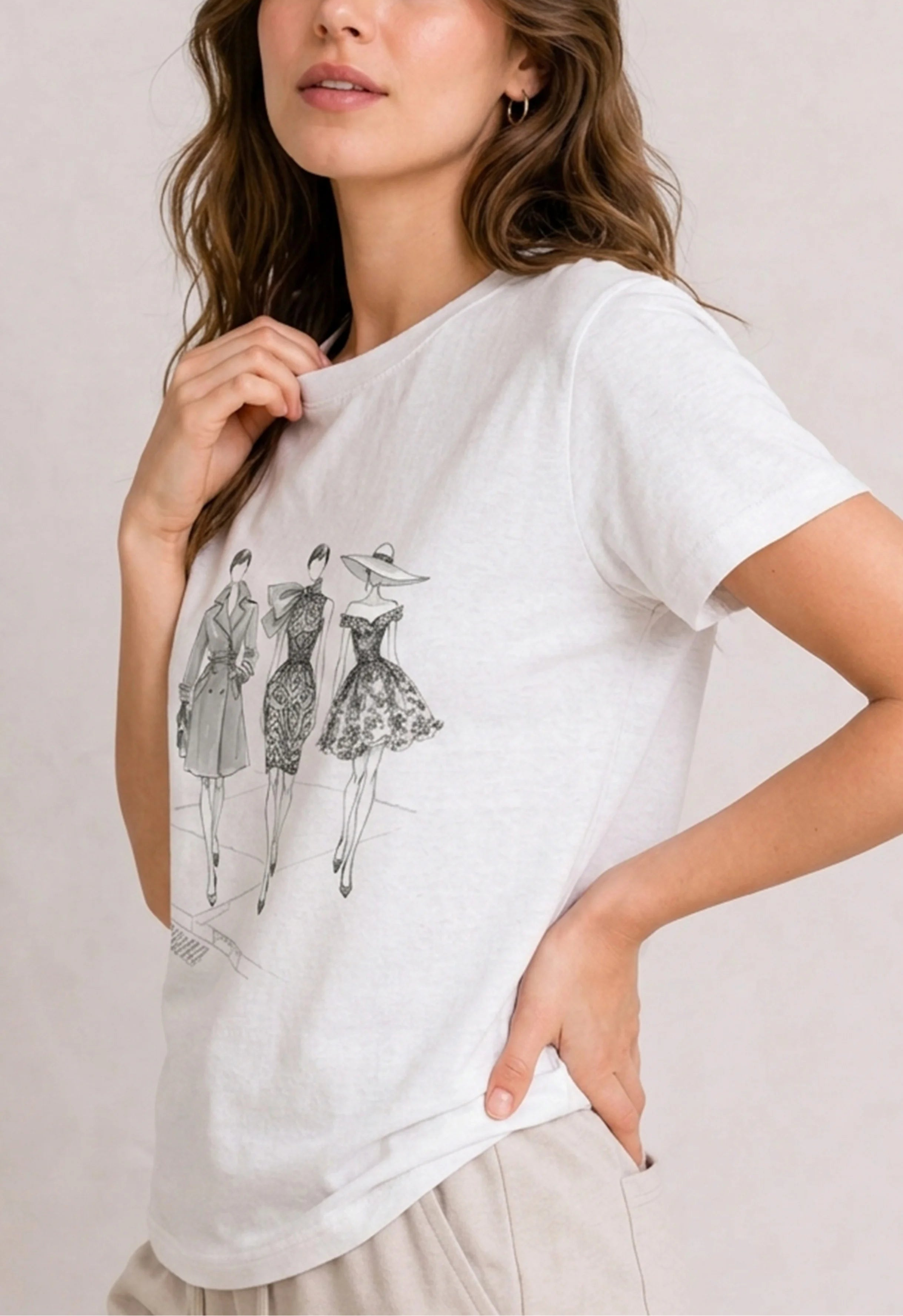 Fashion Sketch White Tee