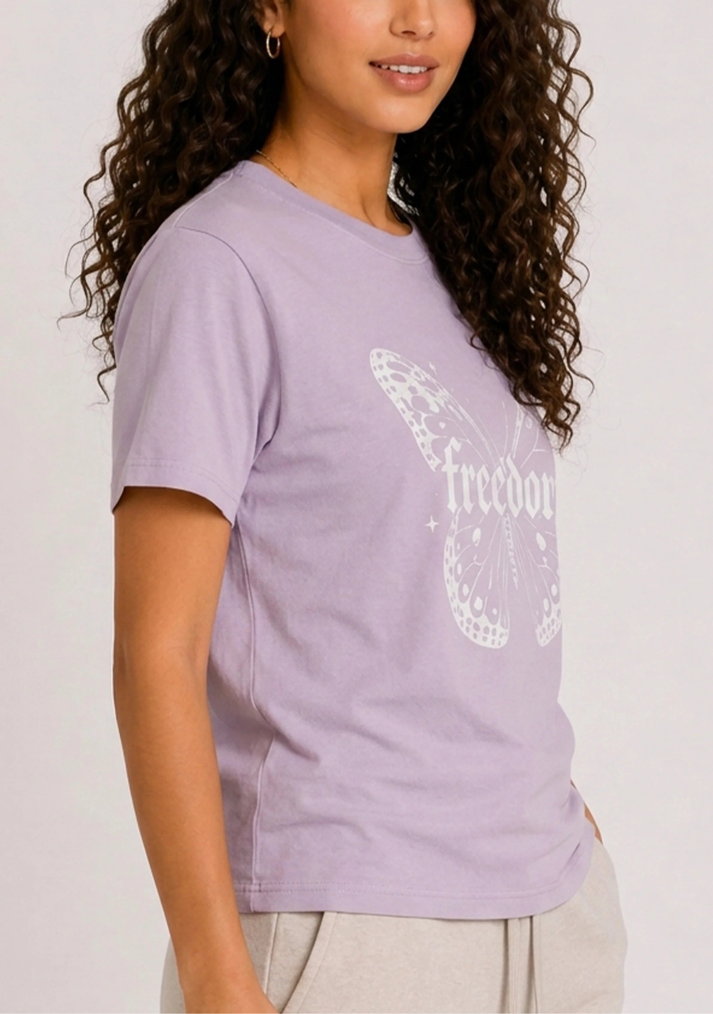 Freedom Butterfly Lavender Tee