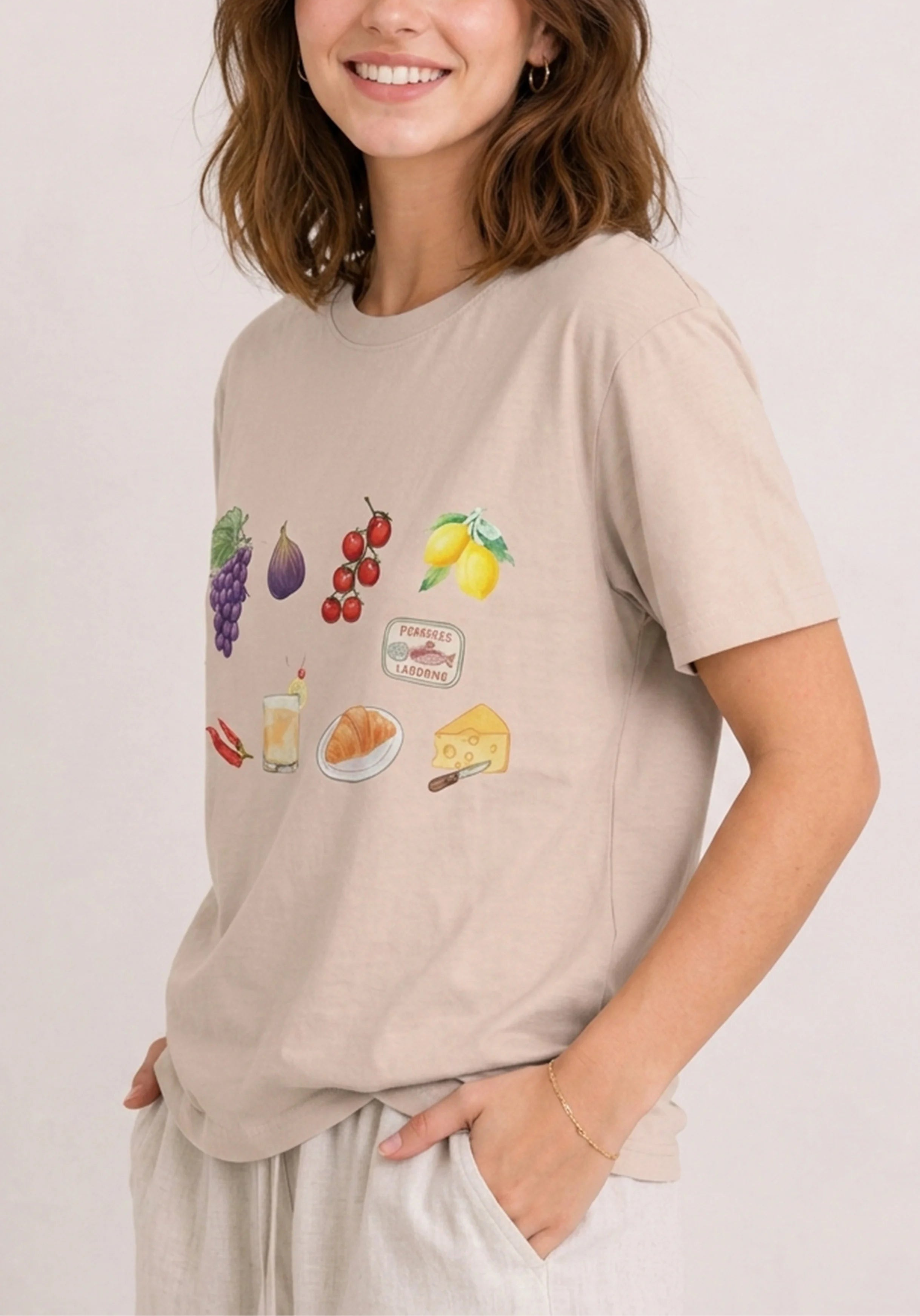 French Apéro Beige Tee